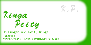 kinga peity business card